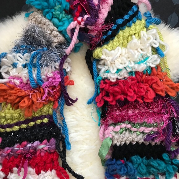 Unique hand knit scarf. One if a kind New - Picture 2 of 6